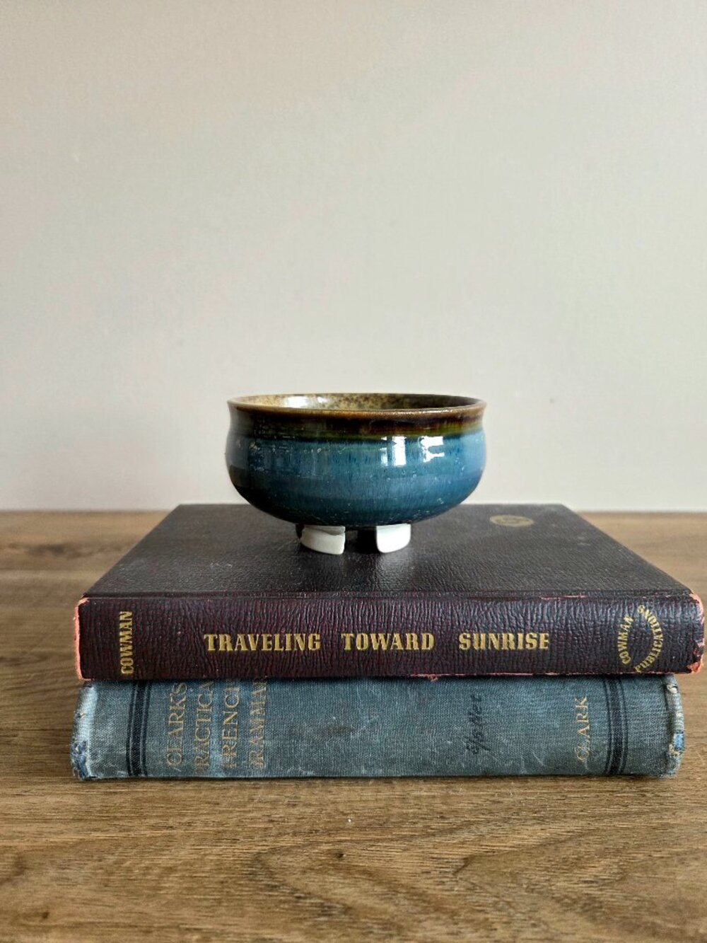 Handmade Pottery Ceramic Bowl on Pedestal